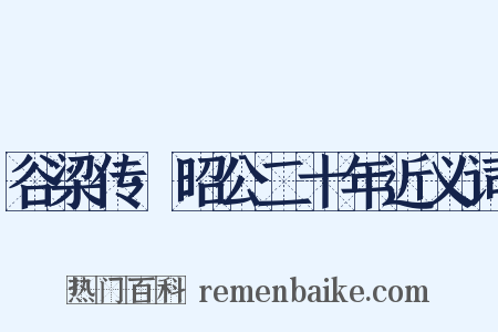 谷梁传·昭公二十年近义词是什么意思的图片